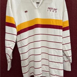 Deadstock / Vtg Canterbury Rugby Shirt Freeflight 1989 Made NZ XXL Embroidered